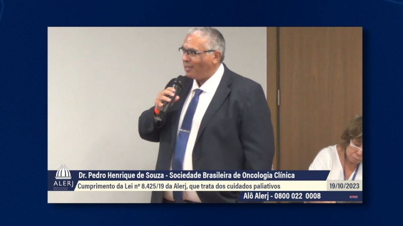 SBOC discute cuidados paliativos em audiência pública na Alerj