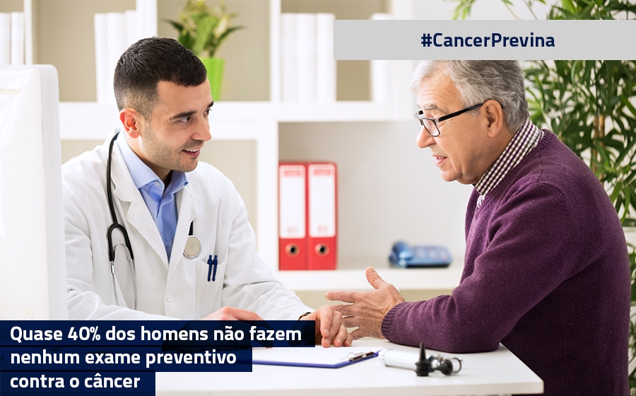 Quase 40% dos homens não fazem nenhum exame preventivo contra o câncer
